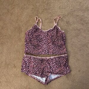 SHEIN pink camouflage pjs